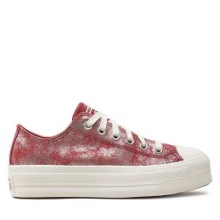 Trampki Converse. Czerwone trampki Converse, bez wzorów, bez zapięcia. Za 289.99 zł.