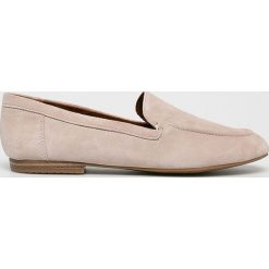 Tamaris - Mokasyny. Brązowe mokasyny Tamaris, bez wzorów, z materiału, bez obcasa. W wyprzedaży za 189.90 zł.