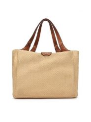 DKNY Torebka Willa Tote R61AOG32 Beżowy. Brązowe shopper DKNY, bez wzorów, z syntetyku, bez dodatków. Za 839.99 zł.