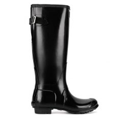 Kalosze Hunter. Czarne kalosze Hunter, bez wzorów. Za 449.99 zł.