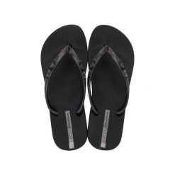 Japonki damskie Ipanema Mesh IX. Czarne klapki Ipanema, bez wzorów, z meshu, bez obcasa. Za 79.99 zł.