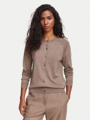 BOSS Kardigan Fonami 50545031 Brązowy jasny Regular Fit. Brązowe kardigany Boss, xl, bez wzorów, z wełny. Za 899.99 zł.