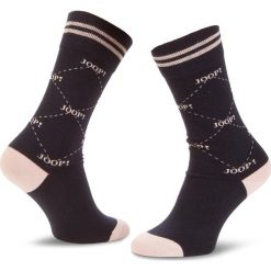 Skarpety Wysokie Damskie JOOP! - Logo Sock 760.055 Navy 3000. Niebieskie skarpety Joop!, bez wzorów, z bawełny. Za 69.00 zł.