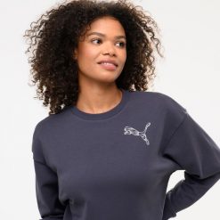 Bluza damska Puma Gym & Pilates. Szare bluzy Puma, l, bez wzorów, z bawełny, bez kaptura. W wyprzedaży za 99.99 zł.