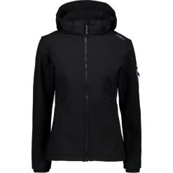 Kurtka softshell damska CMP Wilma Jacket Zip Hood. Czarne kurtki sportowe CMP, xl, bez wzorów, z softshellu, bez kaptura, trekkingowe. Za 303.99 zł.