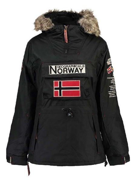 Geographical Norway Parka "Boomera" w kolorze czarnym rozmiar: M. Czarne parki Geographical Norway, m, z futra, bez kaptura. Za 254.95 zł.