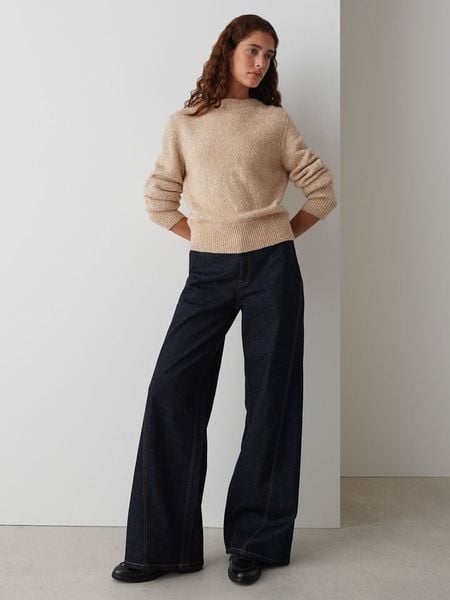 OPUS Sweter "Panep" w kolorze beżowym rozmiar: 42. Brązowe swetry Opus, bez wzorów, bez ramiączek. Za 179.95 zł.
