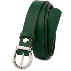 Pasek skórzany BELTIMORE r.100-115 cm zielony O22. Zielone paski bez wzorów. Za 49.90 zł.