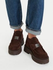 G-Star Raw Botki EO-ZEYNEP-70863-1 Brązowy. Brązowe botki G-Star, bez wzorów, ze skóry, bez obcasa, na płaskiej podeszwie, bez zapięcia. Za 429.99 zł.