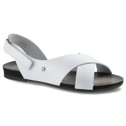 Białe Sandały Lemar Damskie Wygodne Buty Na Lato. Białe sandały Lemar, bez wzorów, ze skóry, eleganckie, bez obcasa, bez zapięcia. Za 179.00 zł.
