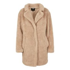 Płaszcz Oversize Damski Sherpa. Brązowe płaszcze Urban Classics, xl, bez wzorów, bez kaptura. Za 291.99 zł.