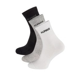 Skarpety trekkingowe dla dorosłych Alpinus Alpamayo 3-pack czarne, szare, białe. Białe skarpety Alpinus, bez wzorów. Za 59.89 zł.