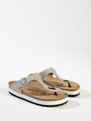BACKSUN Japonki "Alghero" w kolorze złotym rozmiar: 36. Żółte klapki Backsun, bez wzorów, z materiału, z otwartym noskiem, bez obcasa, na platformie. Za 210.95 zł.
