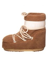 Moon Boot Botki zimowe "Icon" w kolorze jasnobrązowym rozmiar: 39-41. Brązowe botki Moon Boot, na zimę, bez wzorów, z materiału, bez obcasa, bez zapięcia. Za 589.95 zł.