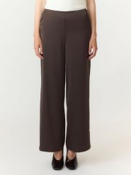 YAS Spodnie w kolorze brązowym rozmiar: XL. Brązowe spodnie materiałowe YAS, na co dzień, xl, bez wzorów, z materiału. Za 139.95 zł.