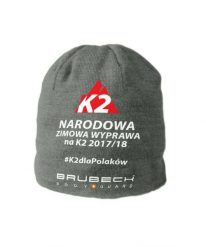 Czapka z wełną merino Brubeck K2. Szare czapki Brubeck, bez wzorów, z materiału. Za 50.00 zł.
