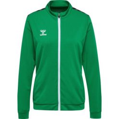 Damska bluza dresowa z poliestru zapinana na zamek Hummel Authentic. Zielone bluzy Hummel, bez wzorów, z dresówki, bez kaptura. Za 254.00 zł.