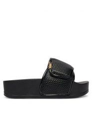 Liu Jo Klapki Mykonos 04 BA6079 EX022 Czarny. Czarne klapki Liu Jo, bez wzorów, ze skóry, bez obcasa. Za 329.99 zł.