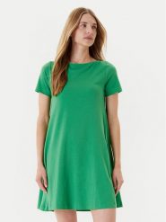 United Colors Of Benetton Sukienka codzienna 3Z1RDV01E Zielony Regular Fit. Zielone sukienki United Colors of Benetton, na co dzień, xs, bez wzorów, z bawełny, bez kołnierzyka, bez ramiączek, proste. Za 109.99 zł.