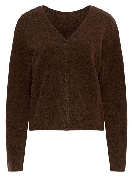 MOSS COPENHAGEN Kardigan "Milania" w kolorze ciemnobrązowym rozmiar: XS/S. Brązowe kardigany Moss Copenhagen, s, bez wzorów, z poliamidu. Za 161.73 zł.