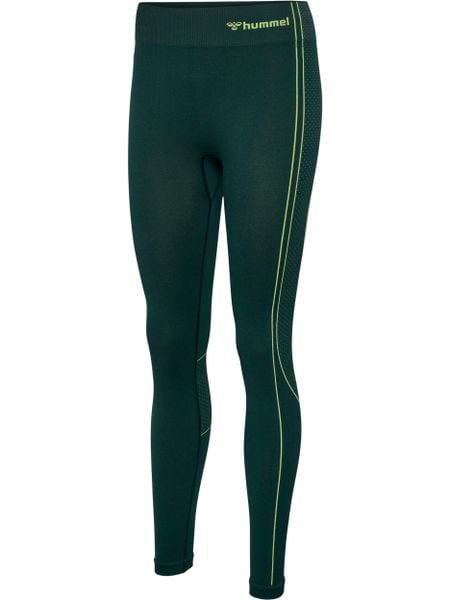 Damskie legginsy bezszwowe Hummel Zone. Zielone legginsy Hummel, l, bez wzorów, z materiału. Za 179.60 zł.
