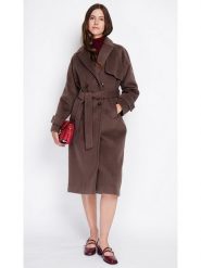 ASSUILI Płaszcz przejściowy w kolorze brązowym rozmiar: 42. Brązowe płaszcze Assuili, bez wzorów, z tkaniny, bez kaptura. Za 461.21 zł.