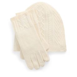 Zestaw czapka, szalik i rękawiczki LAUREN RALPH LAUREN. Czapki Lauren Ralph Lauren, bez wzorów. Za 1,049.00 zł.