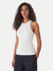 HUGO Top Sarepla 50539890 Écru Slim Fit. Topy Hugo, l, bez wzorów, z wiskozy, bez kołnierzyka, bez ramiączek. Za 429.99 zł.