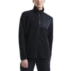Bluza sportowa damska Craft Adv Explore Pile. Czarne bluzy Craft, xl, bez wzorów, bez kaptura. Za 463.00 zł.