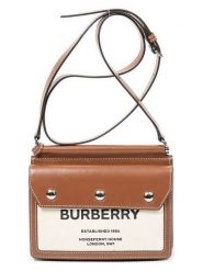 Burberry Torebka w kolorze kremowo-jasnobrązowym - 19 x 12 x 6 cm rozmiar: onesize. Brązowe torby na ramię Burberry, bez wzorów, z materiału, na ramię, bez dodatków. Za 4,045.99 zł.