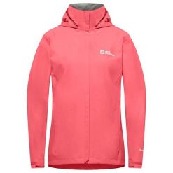 Kurtka przeciwdeszczowa damska Jack Wolfskin Trailtime 2L. Czerwone kurtki sportowe Jack Wolfskin, l, bez wzorów, bez kaptura, trekkingowe. Za 399.99 zł.