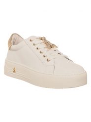 Patrizia Pepe Skórzane sneakersy w kolorze beżowym rozmiar: 37. Brązowe trampki Patrizia Pepe, z aplikacjami, bez zapięcia. Za 418.26 zł.