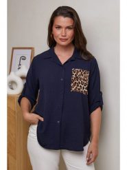 Curvy Lady Koszula w kolorze granatowym rozmiar: 40/42. Niebieskie koszule Curvy Lady, bez wzorów, klasyczne, bez kołnierzyka, bez ramiączek. Za 114.44 zł.