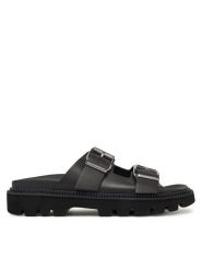 Tommy Jeans Klapki Double Strap Sandal EN0EN02753 Czarny. Czarne klapki Tommy Jeans, bez wzorów, z jeansu, bez obcasa. Za 239.99 zł.