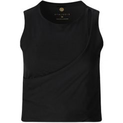 Damski tank top Athlecia Aisari. Czarne topy Athlecia, bez wzorów, bez kołnierzyka, bez ramiączek. Za 182.50 zł.