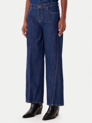 Guess Jeans Jeansy W5BA2T D002A Niebieski Wide Leg. Niebieskie jeansy Guess Jeans, z aplikacjami. Za 439.99 zł.