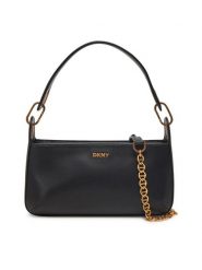 DKNY Torebka R44EKI56 Czarny. Czarne torebki klasyczne DKNY, bez wzorów, ze skóry, bez dodatków. Za 529.99 zł.