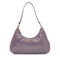 Torebka Guess. Fioletowe torebki klasyczne Guess, z aplikacjami, bez dodatków. Za 544.99 zł.