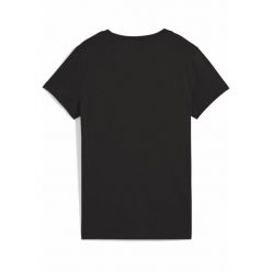Damska koszulka z logo NO. 1 ESS METALLIC PUMA Black Metallic Silver. Czarne bluzki Puma, l, bez wzorów, sportowe, bez kołnierzyka, bez ramiączek. W wyprzedaży za 89.00 zł.