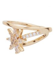 U.S. Polo Assn. Pozłacana nausznica z kryształami rozmiar: onesize. Białe kolczyki U.S. Polo Assn., z kryształem, metalowe. Za 34.99 zł.