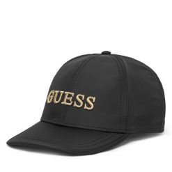 Czapka z daszkiem Guess. Czarne czapki Guess, z aplikacjami. Za 159.99 zł.