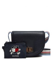 Tommy Hilfiger Torebka AW0AW16193 Granatowy. Niebieskie listonoszki TOMMY HILFIGER, bez wzorów, ze skóry, bez dodatków. Za 209.99 zł.