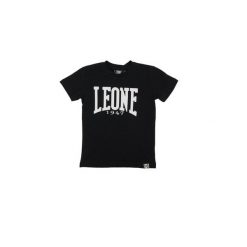 T-shirt z krótkim rękawem, nadrukiem Basic i logo. Czarne t-shirty LEONE 1947 APPAREL, bez wzorów, bez kołnierzyka, bez ramiączek. Za 42.06 zł.