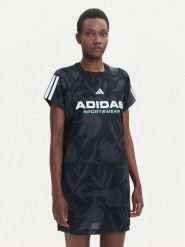 Adidas Sukienka codzienna Tiro x Common Goal Graphic JL7638 Czarny Loose Fit. Czarne sukienki Adidas, na co dzień, xl, bez wzorów, z syntetyku, bez kołnierzyka, bez ramiączek, proste. Za 239.99 zł.