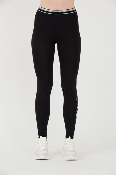EMPORIO ARMANI Czarne damskie legginsy Stretch Logo, Rozmiar S. Czarne legginsy Emporio Armani, s, bez wzorów. W wyprzedaży za 153.99 zł.