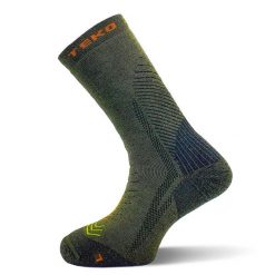 Skarpety sportowe z wełny Merino Teko ecoHIKE Medium Full Cushion Hiking 3.0. Zielone skarpety TEKO, bez wzorów, z wełny. Za 62.99 zł.
