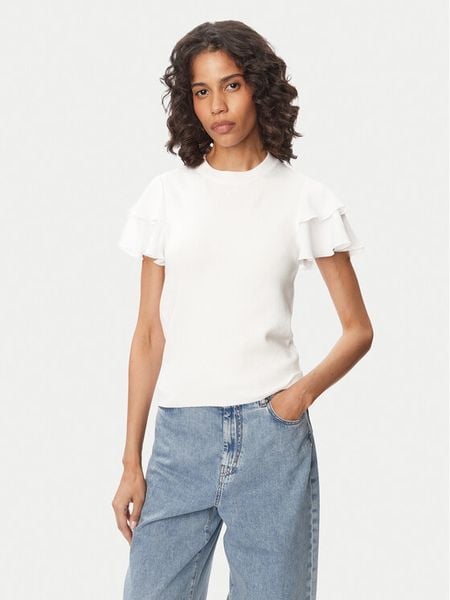 French Connection Bluzka Aylaa Krista 789C2 Biały Regular Fit. Białe bluzki French Connection, l, bez wzorów, z wiskozy, bez kołnierzyka, bez ramiączek. Za 224.99 zł.
