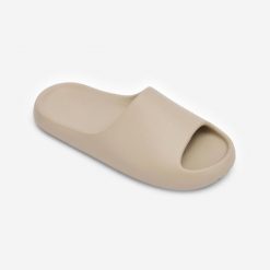 Second Life - Klapki basenowe Decathlon 500 Style - Stan Doskonały. Brązowe klapki DECATHLON, bez wzorów, z materiału, bez obcasa. Za 45.99 zł.