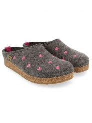 HAFLINGER Kapcie w kolorze antracytowym rozmiar: 39. Czarne obuwie domowe HAFLINGER, bez wzorów, z materiału, bez zapięcia. Za 170.42 zł.