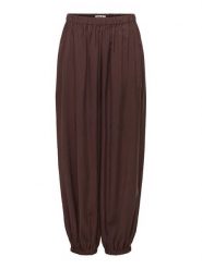 ONLY Spodnie materiałowe Scarly 15380514 Brązowy Relaxed Fit. Brązowe spodnie materiałowe Only, m, bez wzorów, z materiału. Za 169.99 zł.